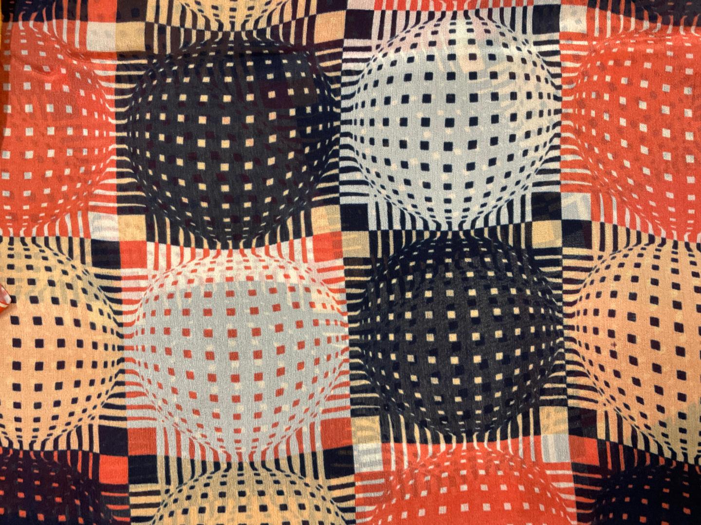 Multicolor Abstract Chiffon Fabric - Kapda Shop