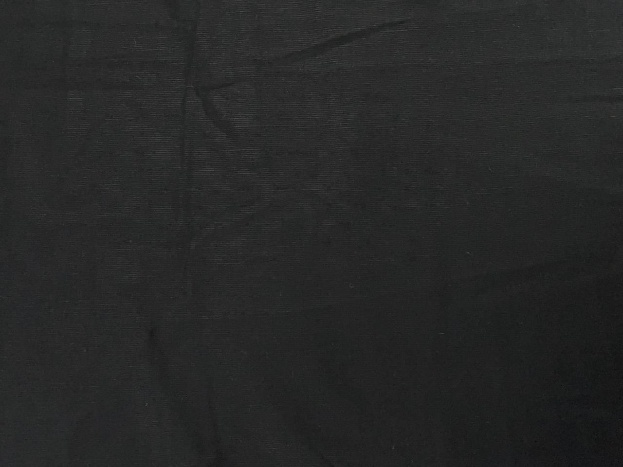 Jet Black Plain Premium Linen Shirting Fabric - Kapda Shop
