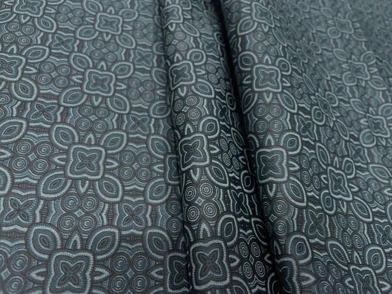 Bottle Green Abstract Giza Pure Cotton Shirting Fabric - Kapda Shop