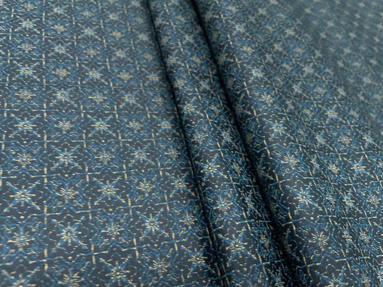 Bottle Green Geometric Giza Pure Cotton Shirting Fabric - Kapda Shop