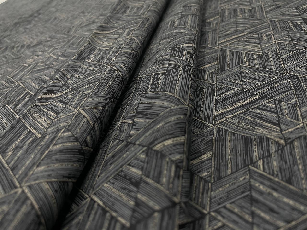 Black Geometric Giza Pure Cotton Shirting Fabric - Kapda Shop
