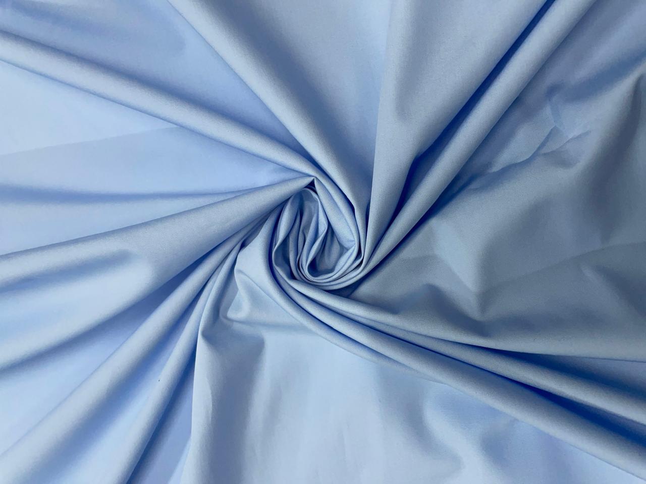Sky Blue Plain Dyed Poplin Fabric (N184L) - Kapda Shop
