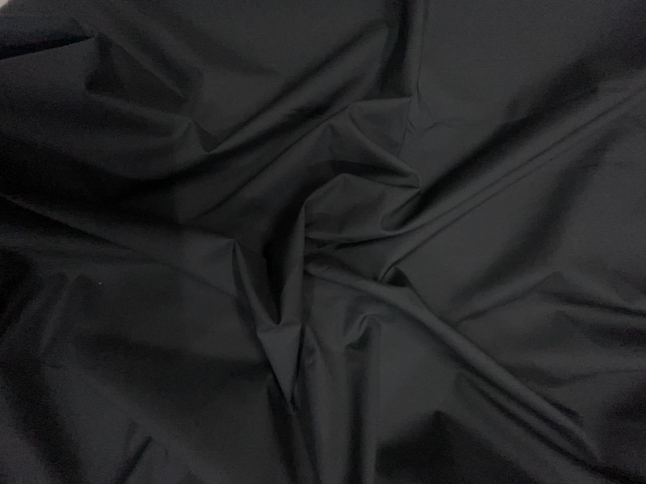 Black Plain Dyed Poplin Fabric - Kapda Shop