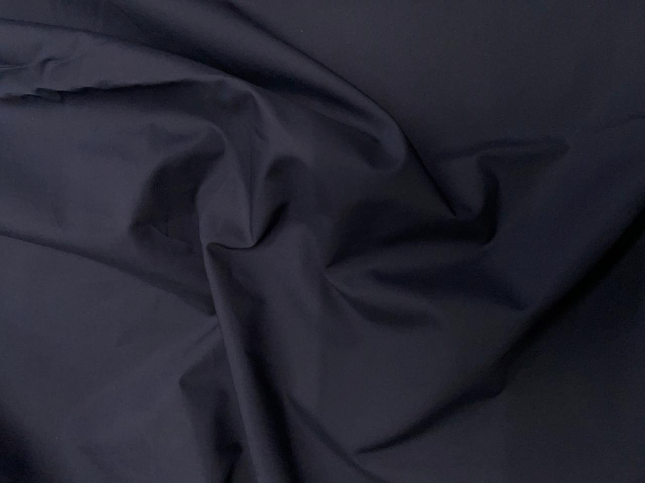 Navy Blue Plain Dyed Poplin Fabric - Kapda Shop