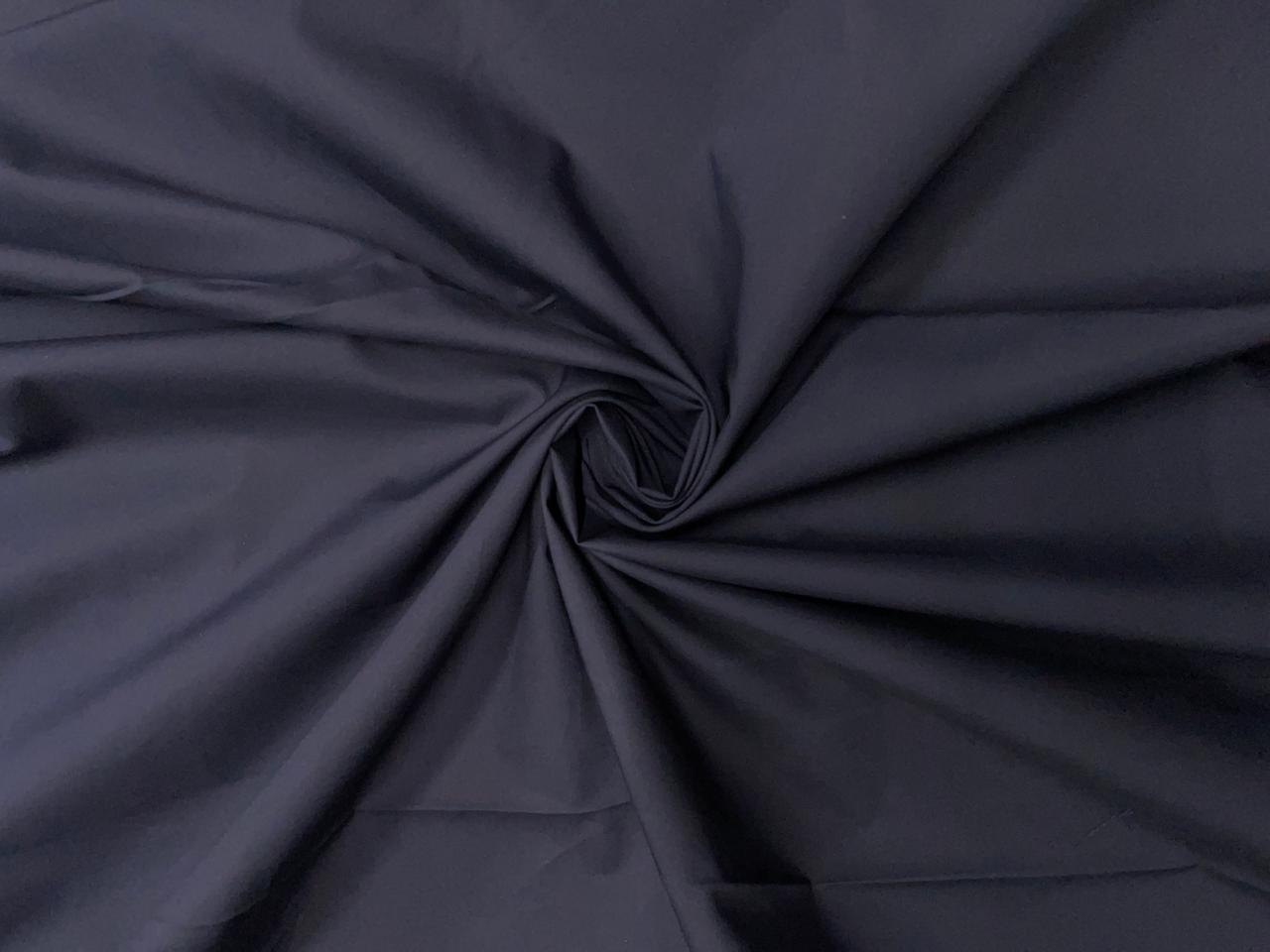 Navy Blue Plain Dyed Poplin Fabric (N90D) - Kapda Shop