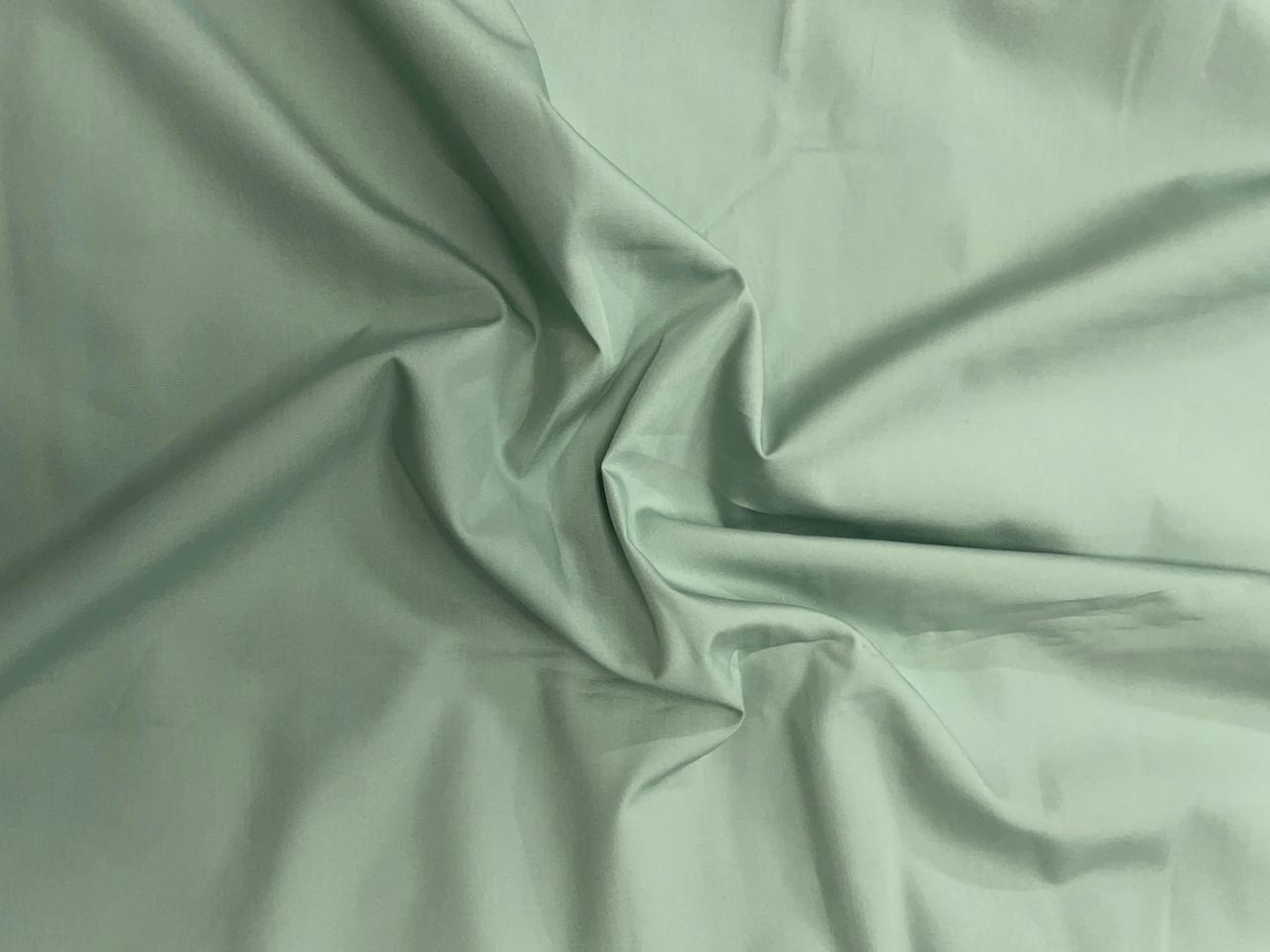 Pista Green Plain Dyed Poplin Fabric - Kapda Shop
