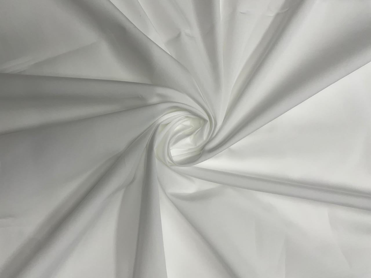 White Plain Dyed Poplin Fabric - Kapda Shop