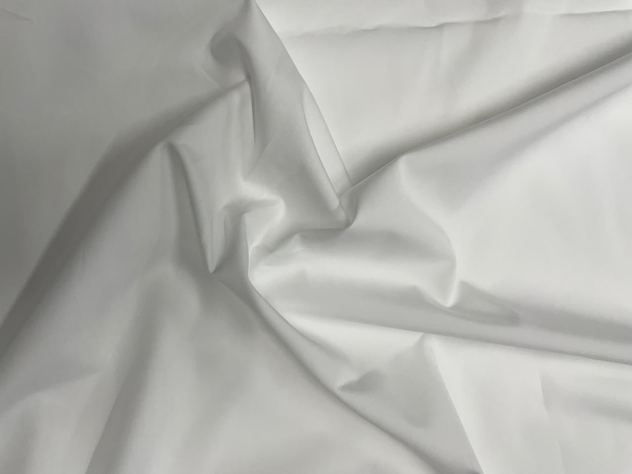 White Plain Dyed Poplin Fabric - Kapda Shop