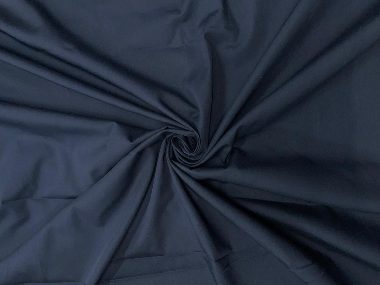 Dark Teal Blue Plain Dyed Poplin Fabric - Kapda Shop