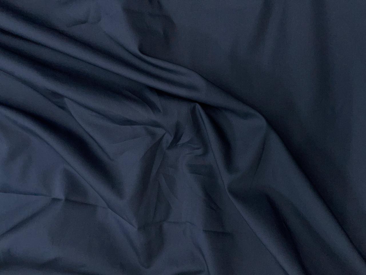 Dark Teal Blue Plain Dyed Poplin Fabric - Kapda Shop