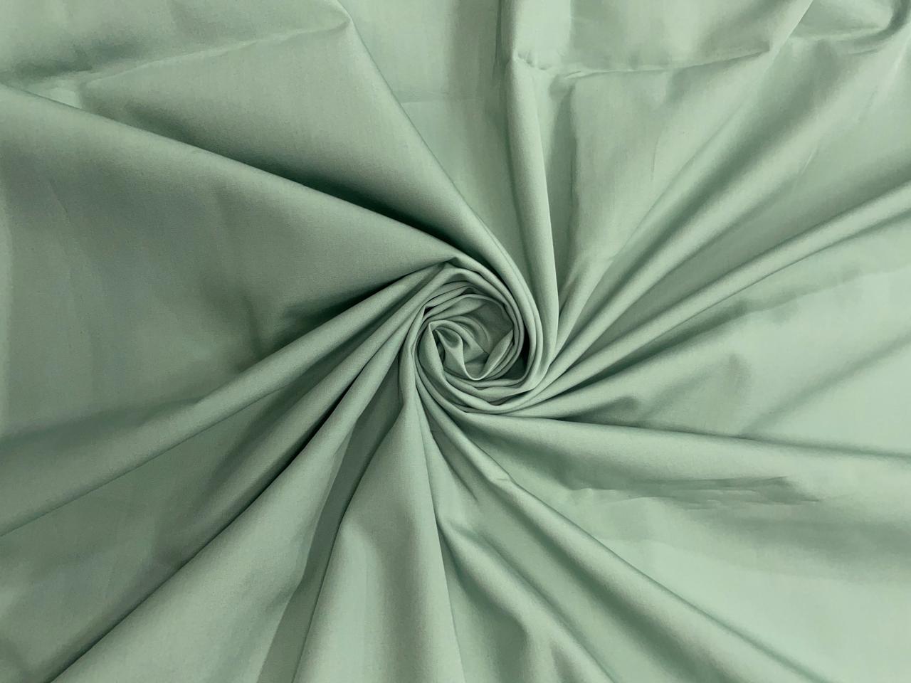 Pista Green Plain Dyed Poplin N703 Fabric - Kapda Shop