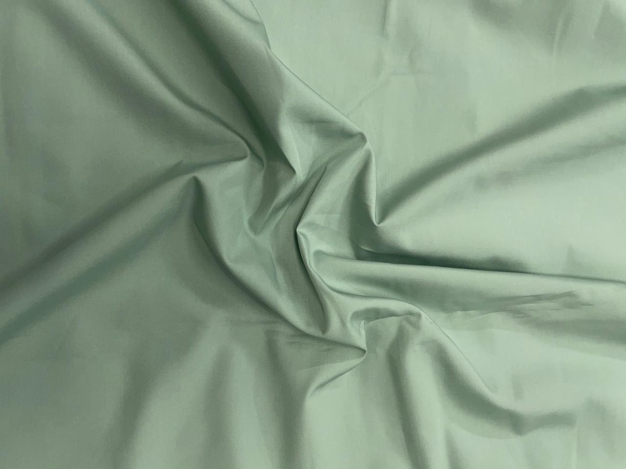 Pista Green Plain Dyed Poplin N703 Fabric - Kapda Shop