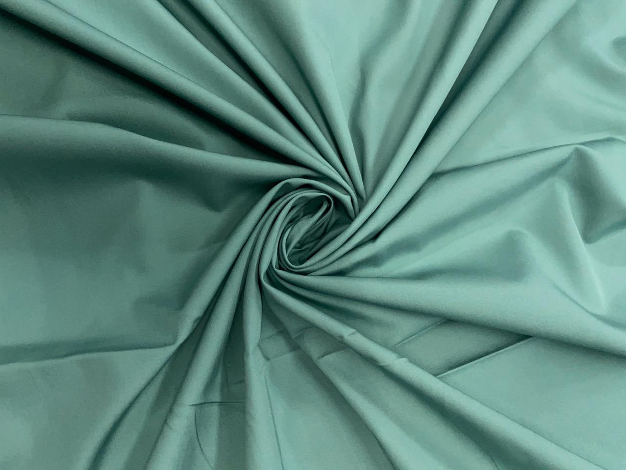 Sea Green Plain Dyed Poplin Fabric - Kapda Shop