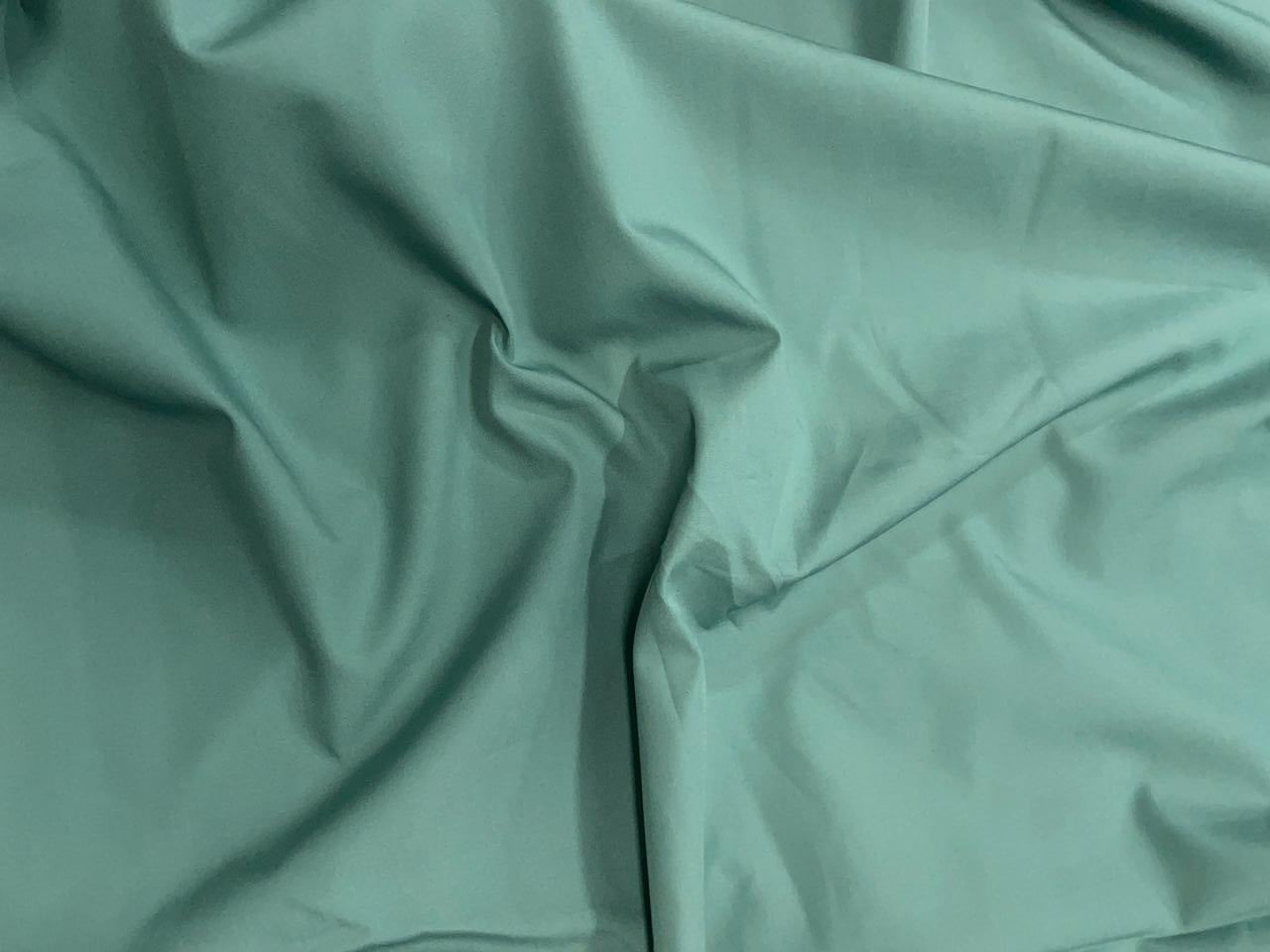 Sea Green Plain Dyed Poplin Fabric - Kapda Shop