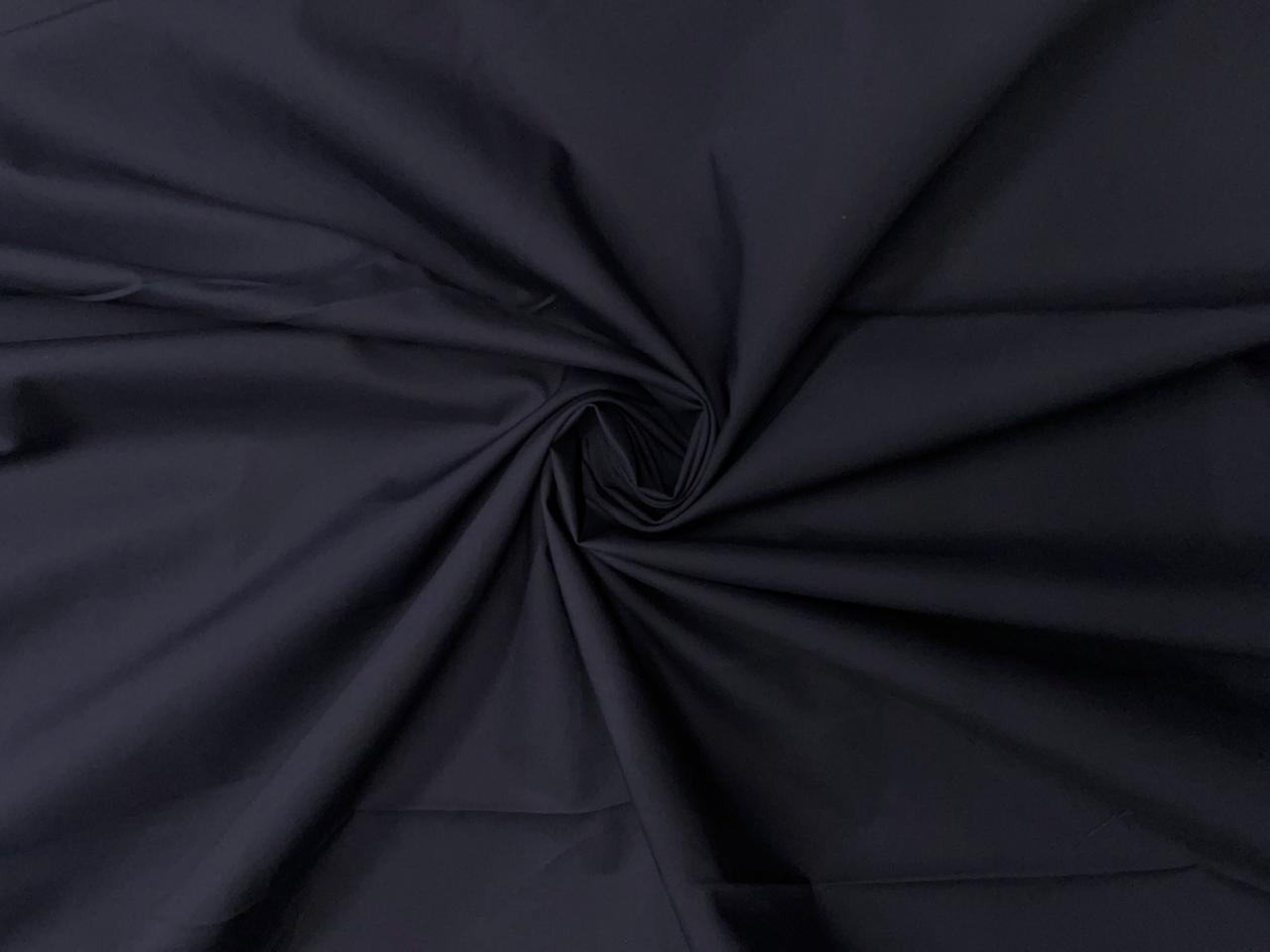 Dark Navy Blue Plain Dyed Poplin Fabric (N54Dd) - Kapda Shop