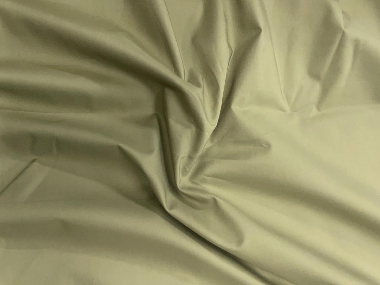 Dusty Mehndi Green Plain Dyed Poplin Fabric - Kapda Shop