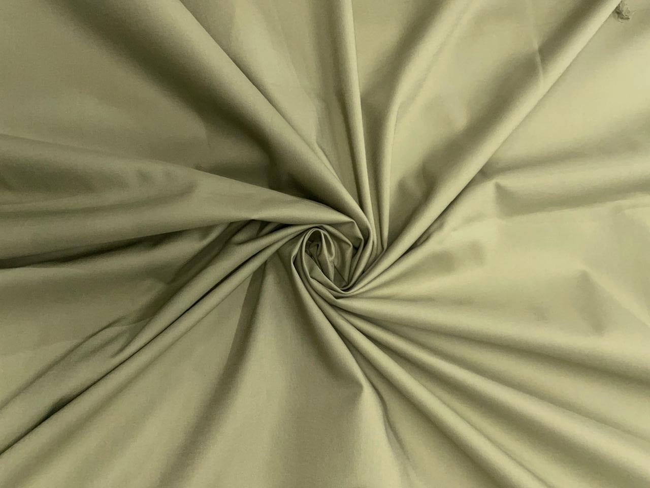 Dusty Mehndi Green Plain Dyed Poplin Fabric - Kapda Shop