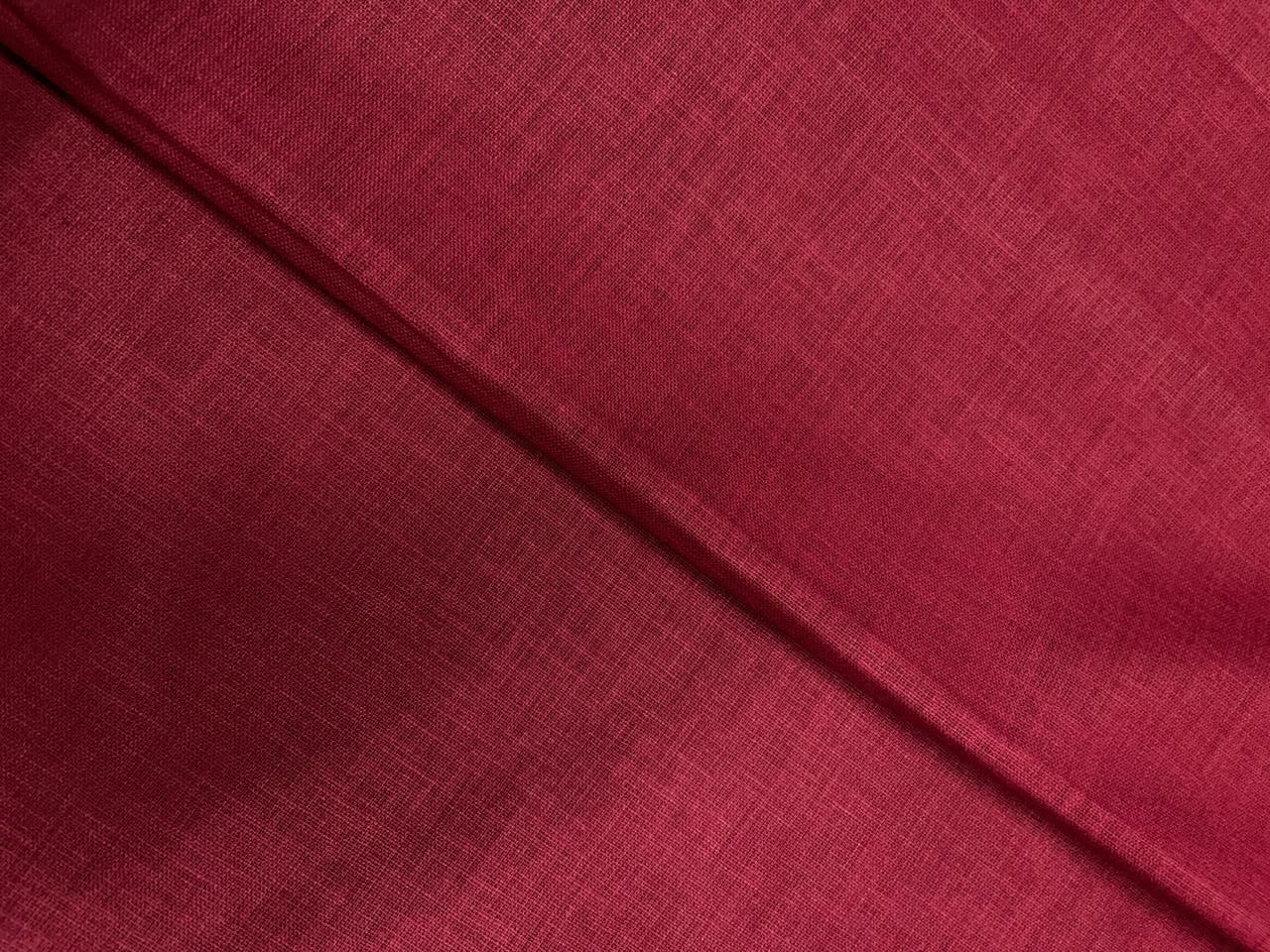 Maroon Plain Pure Linen Fabric - 40 Lea (N27) - Kapda Shop
