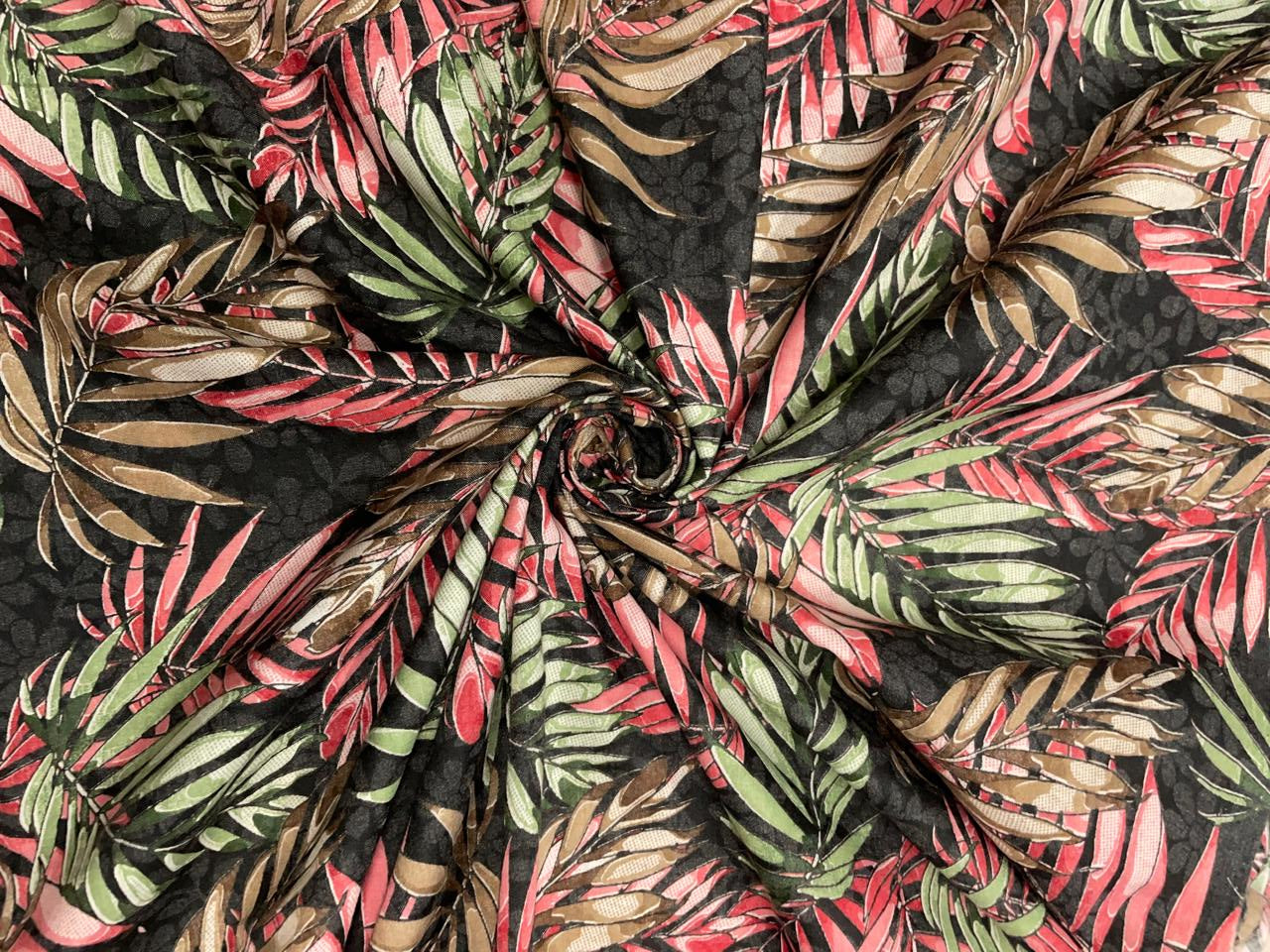 Multicolor Floral Brasso Cotton Fabric - Kapda Shop