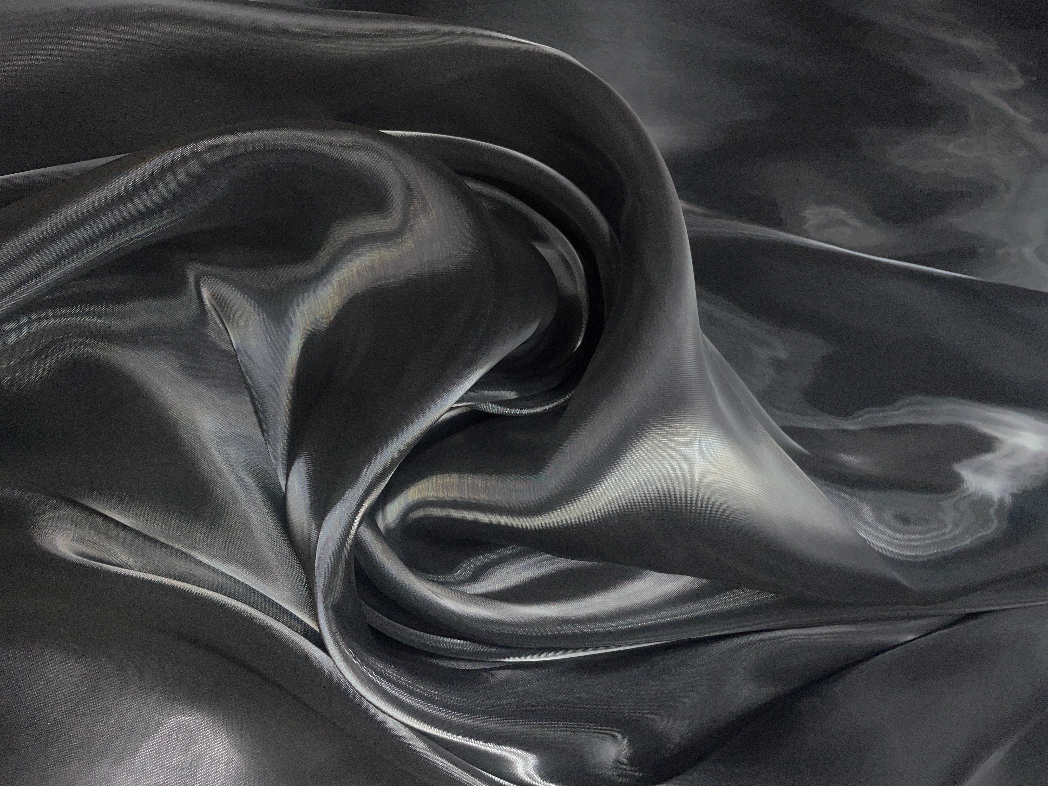 Dark Grey Plain Fish Net Fabric - Kapda Shop