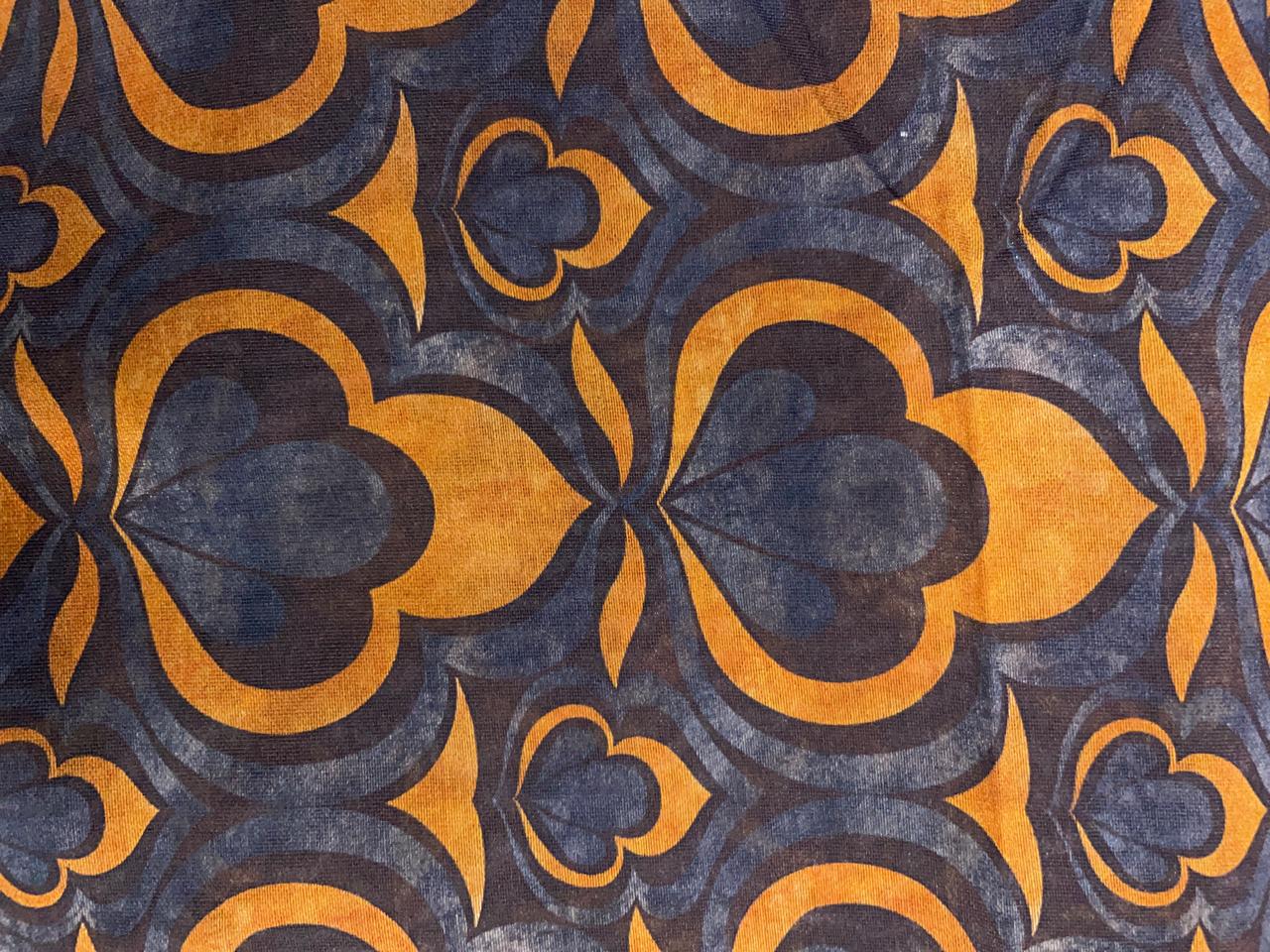 Black Mustard Floral Chandei Fabric - Kapda Shop