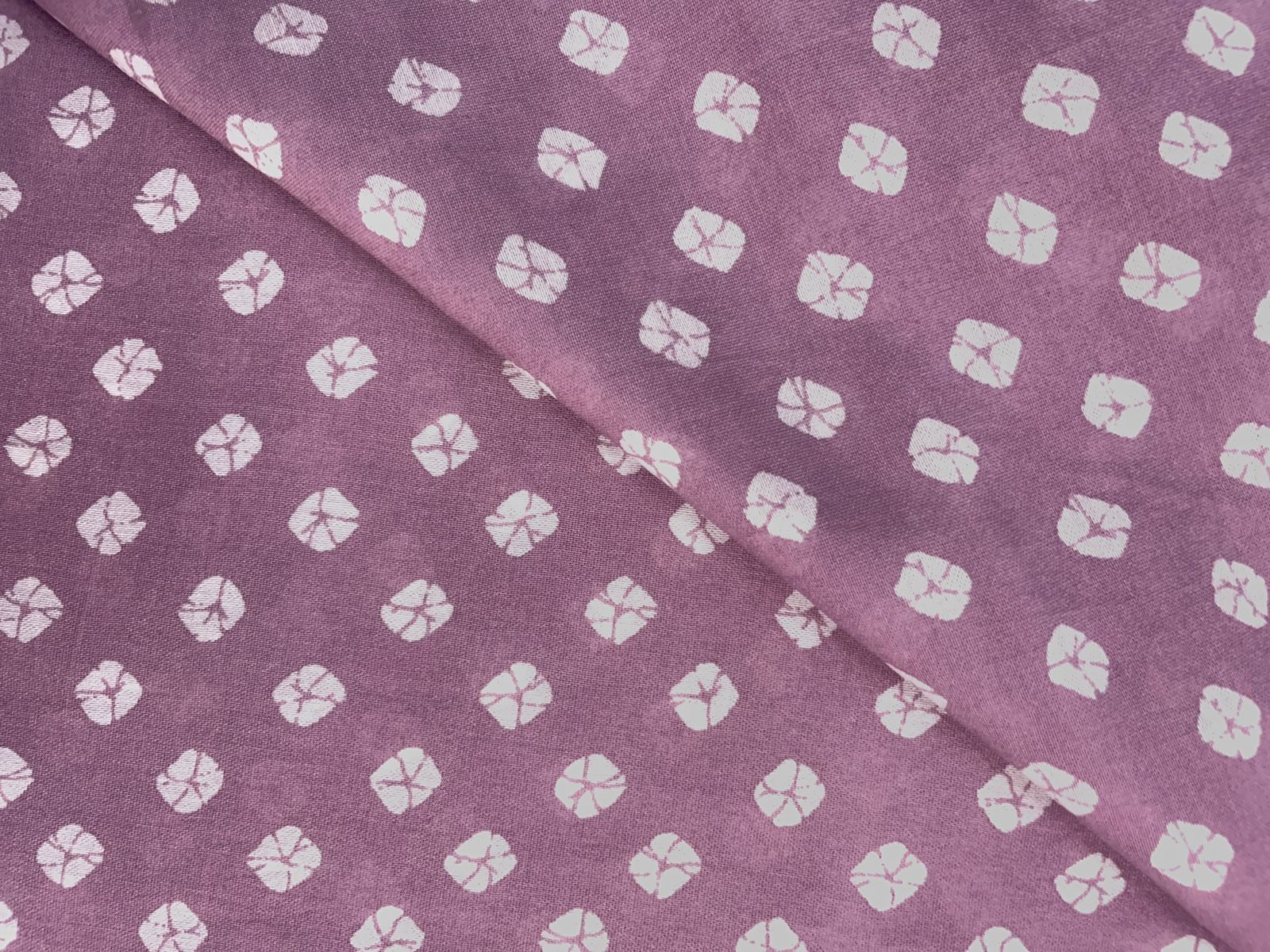 Lilac Abstract Chanderi Fabric KTEX