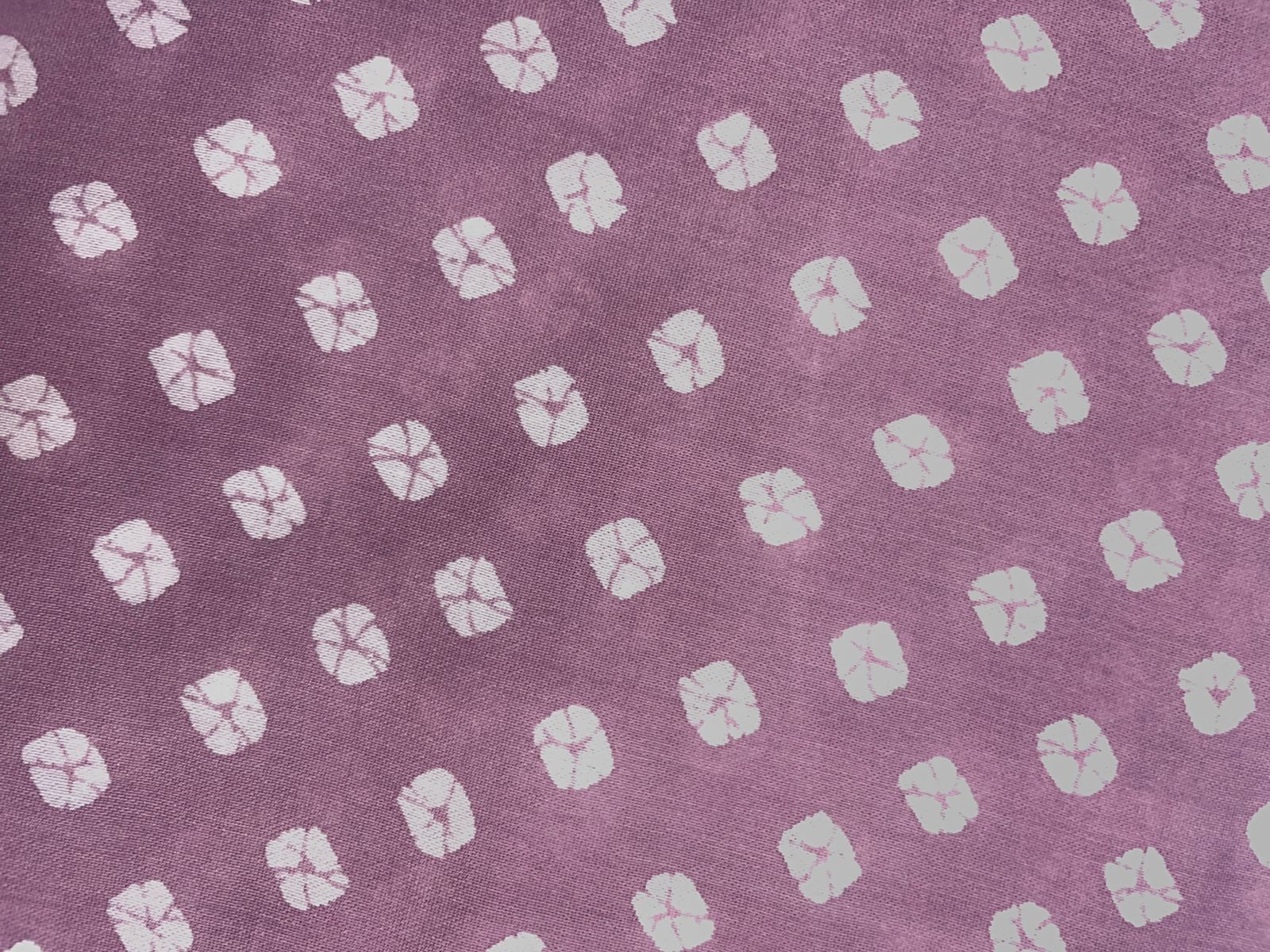 Lilac Abstract Chanderi Fabric KTEX