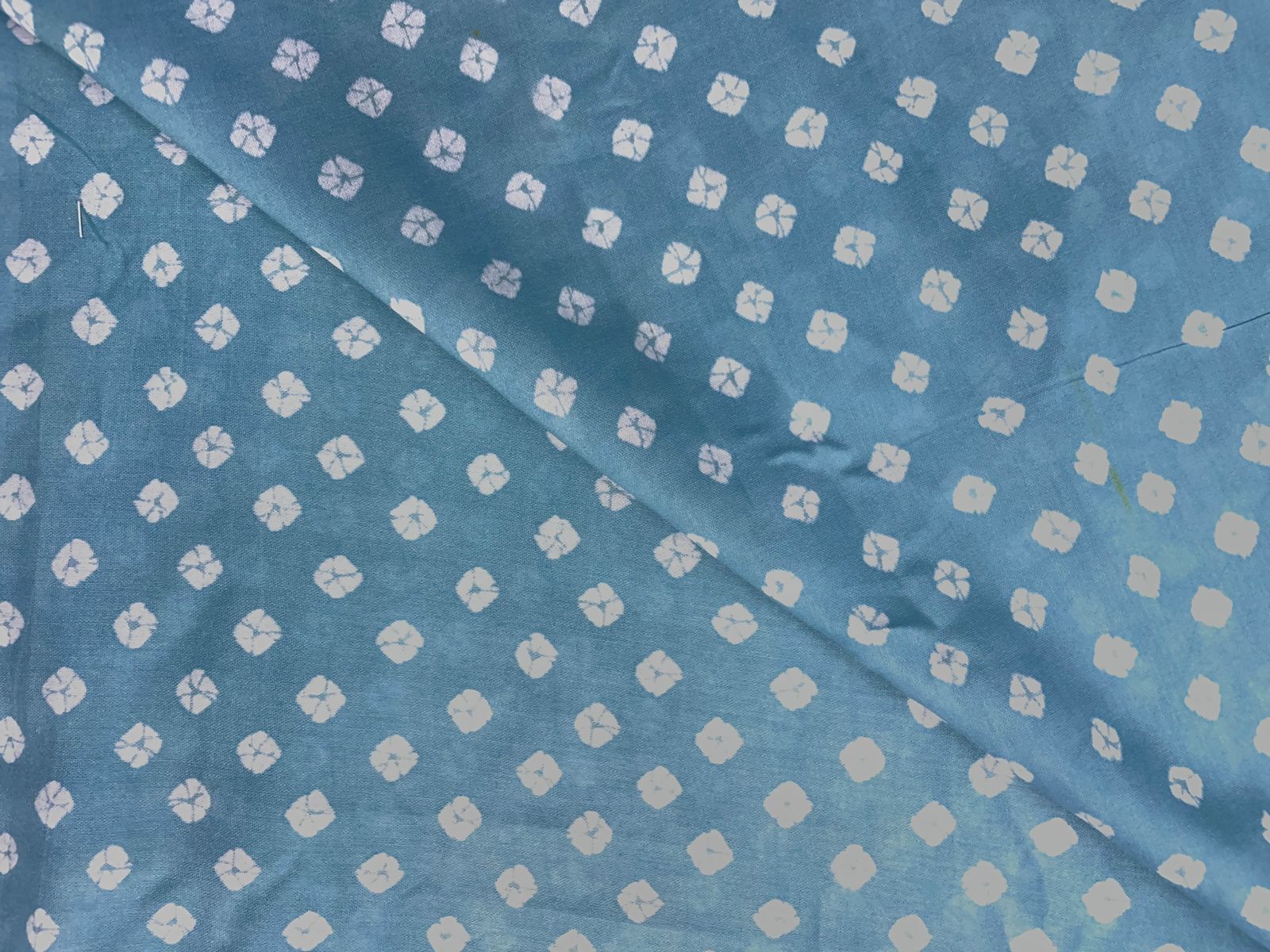 Light Blue Abstract Chanderi Fabric Kapdashop
