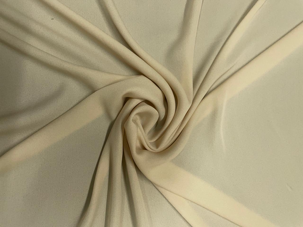 Cream Color N 133 Plain Heavy Georgette Fabrics KTEX