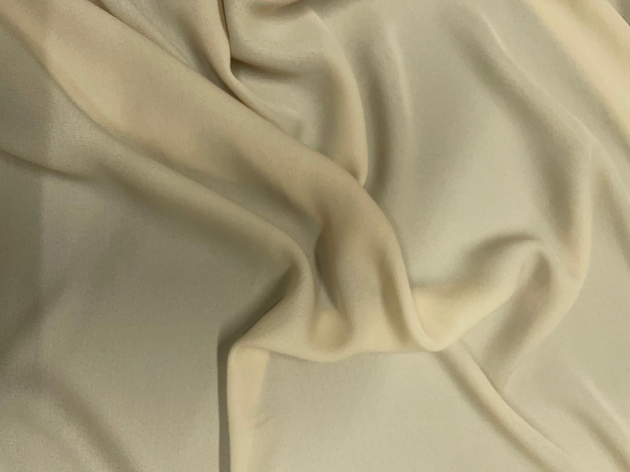 Cream Color N 133 Plain Heavy Georgette Fabrics Kapdashop