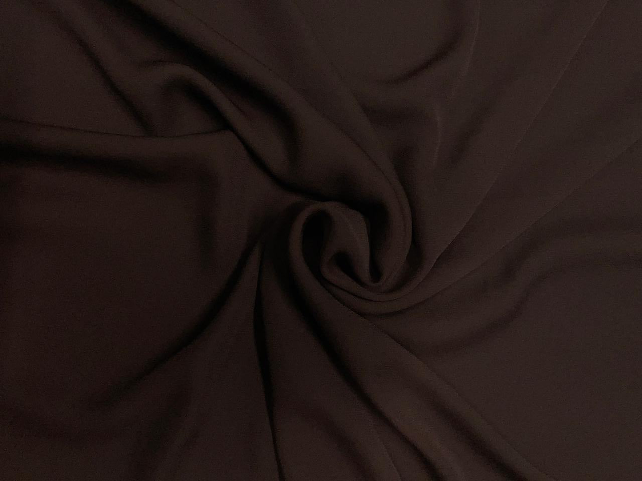 Dark Brown N231 Plain Heavy Georgette Fabrics Kapdashop
