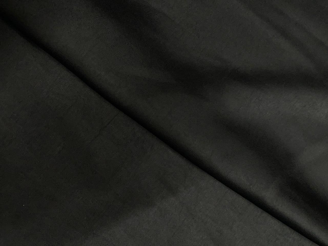 Black Plain Milano Satin Fabric KTEX