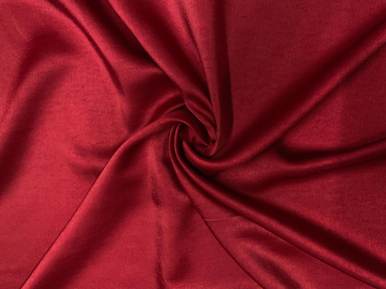 Maroon Plain Milano Satin Fabric (N26) KTEX