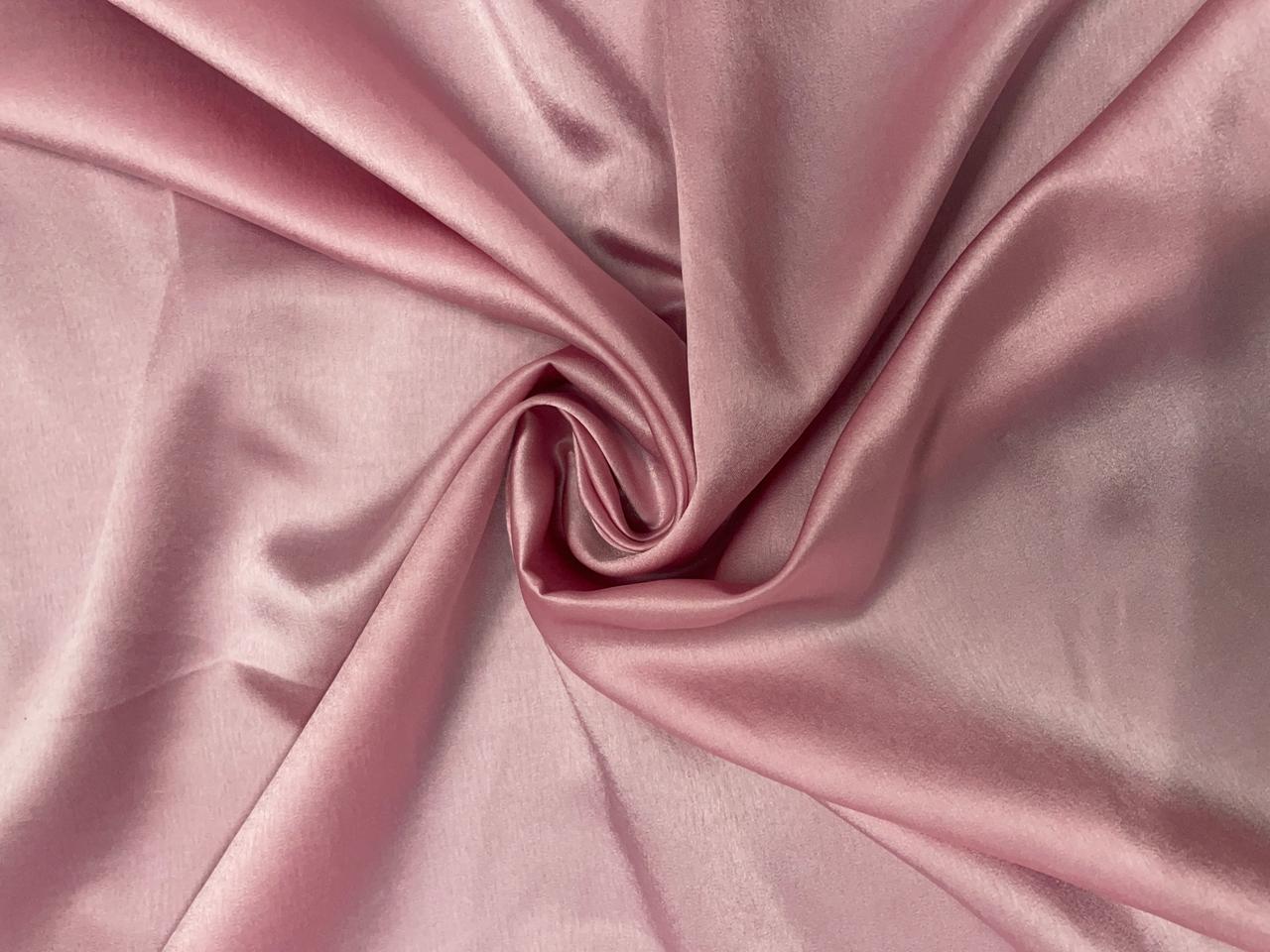 Light Pink Plain Milano Satin Fabric (N216) KTEX