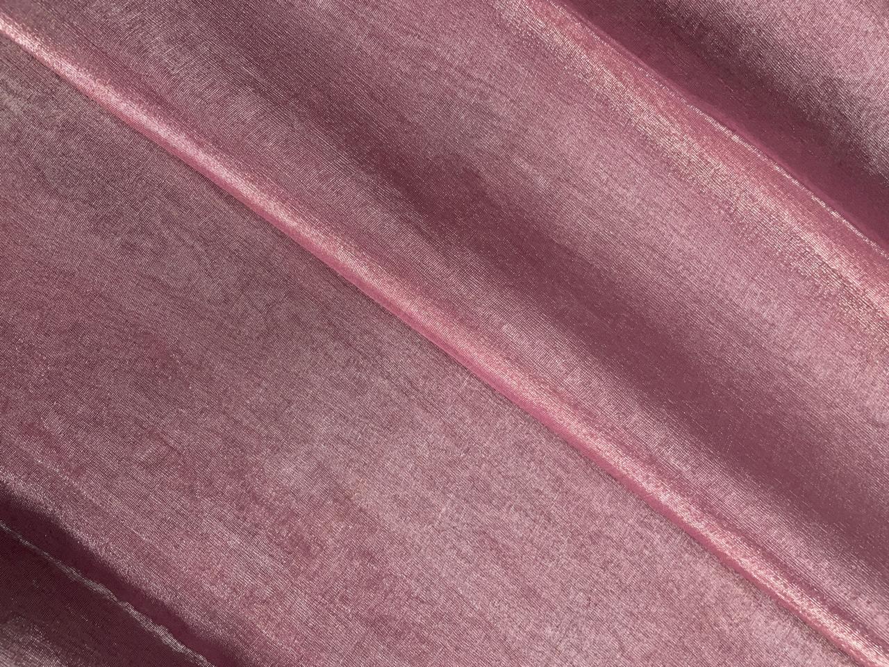 Lilac Plain Pure Silk Tissue Fabric KTEX