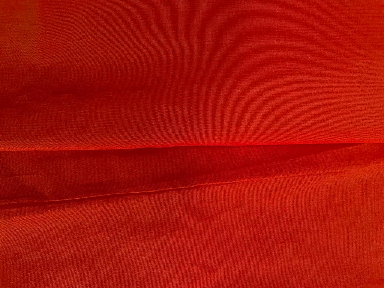 Orange Plain Dyed Poly Chanderi N131 Fabric KTEX