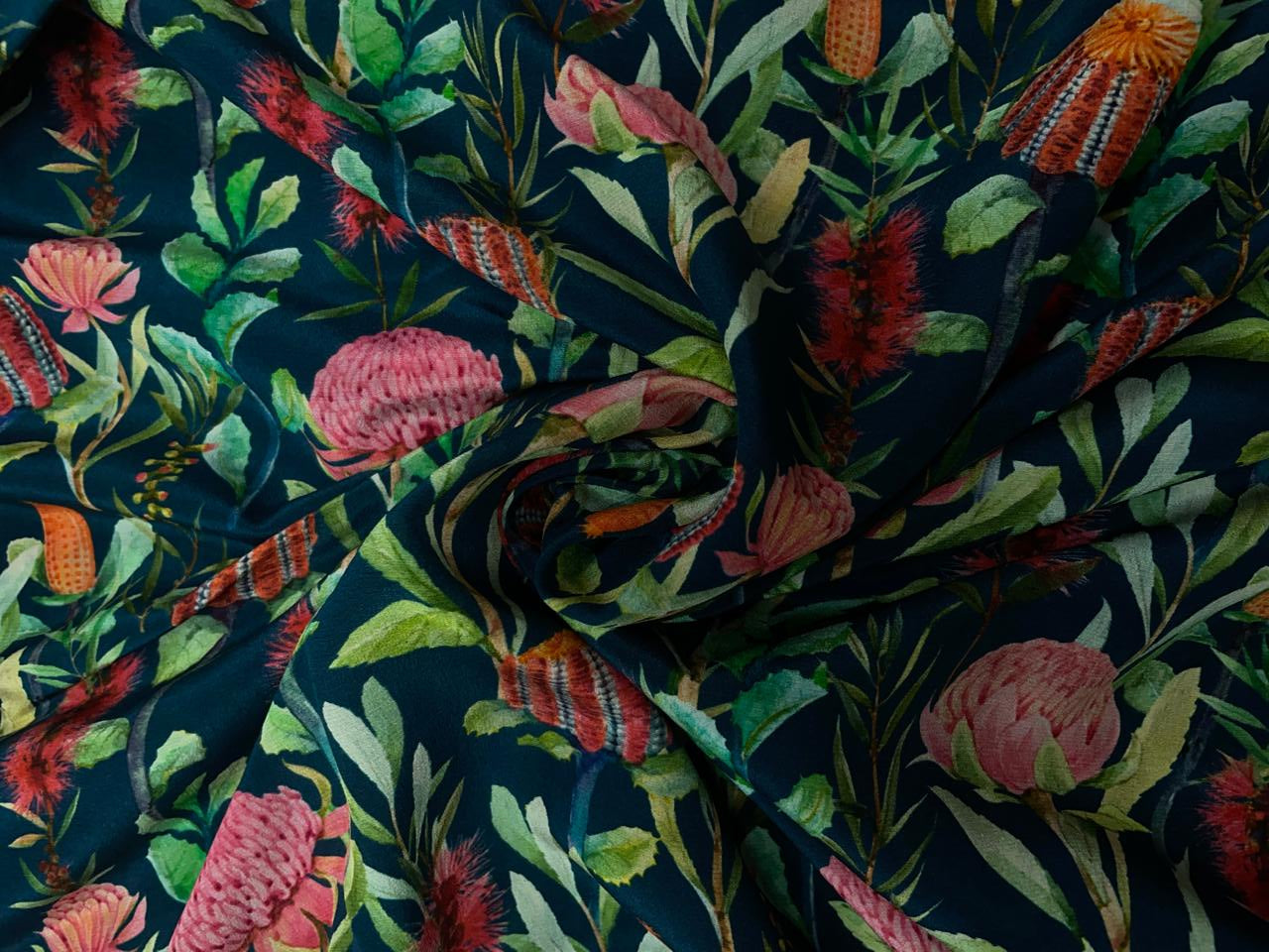 Multicolor Floral Crepe Kapdashop