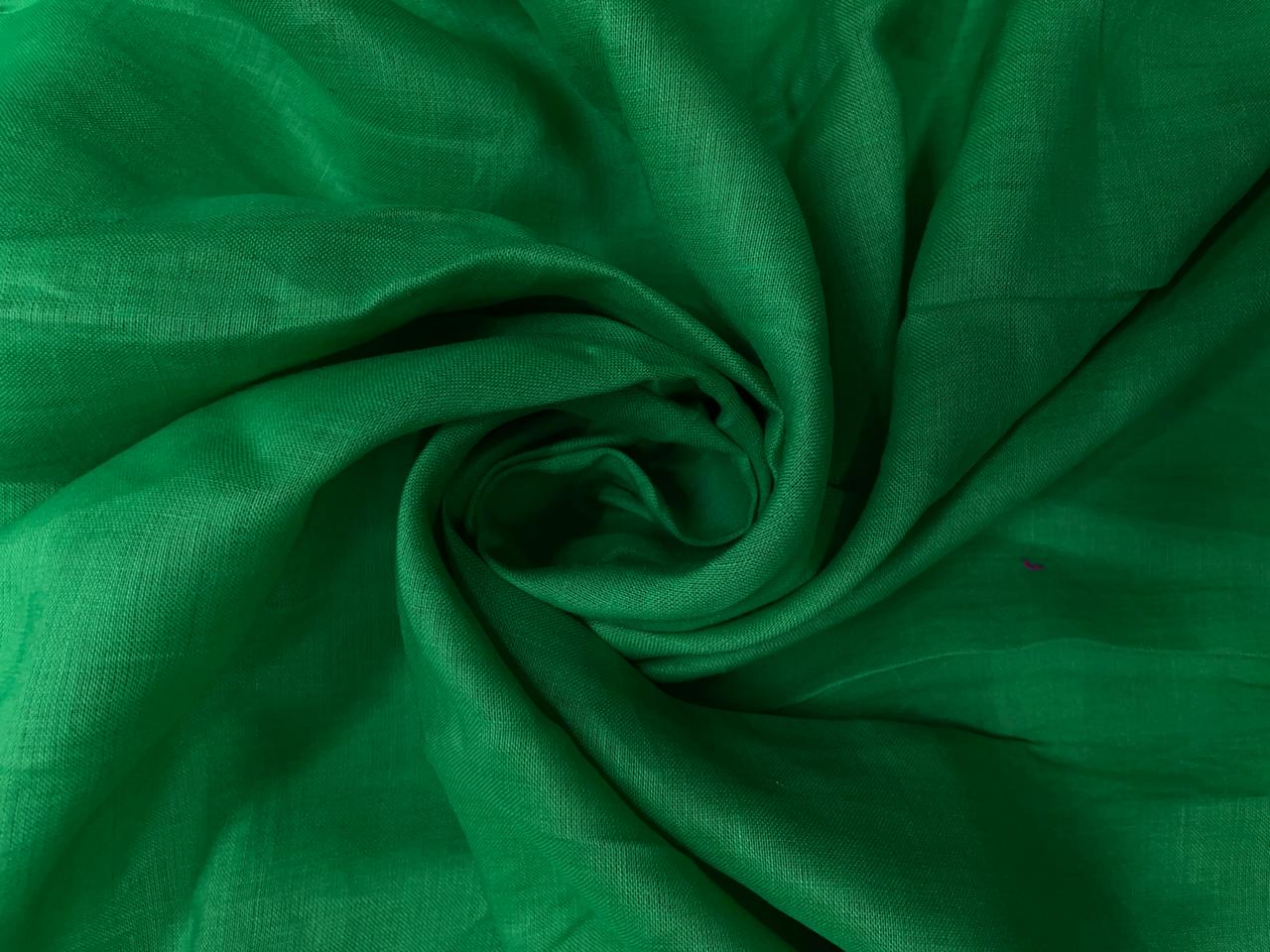 Green Plain Cotton Linen Fabric KTEX