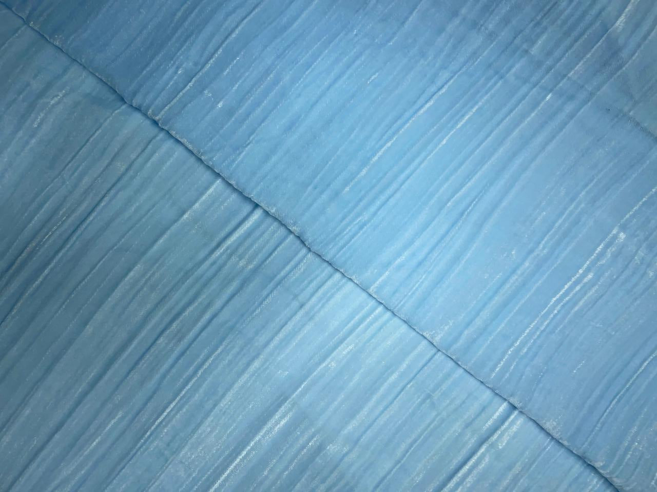 Ice Blue Plain Crush Velvet Kapdashop