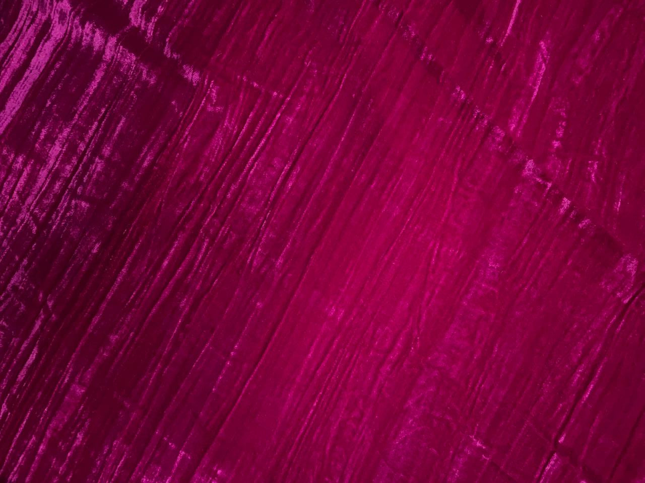 Magenta Plain Crush Velvet Fabric KTEX