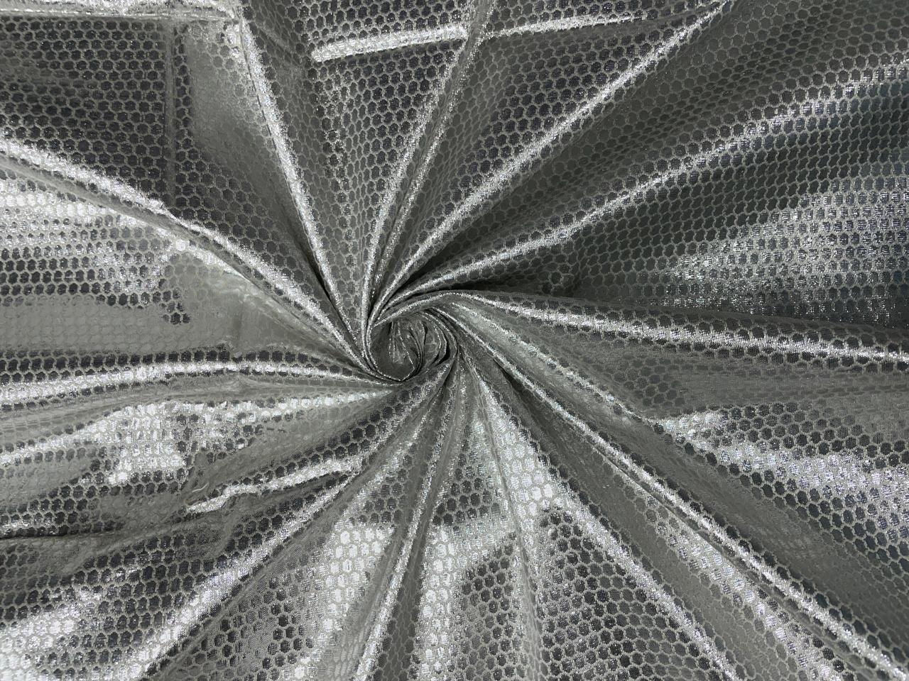 Silver Plain Lame Fabric Kapdashop