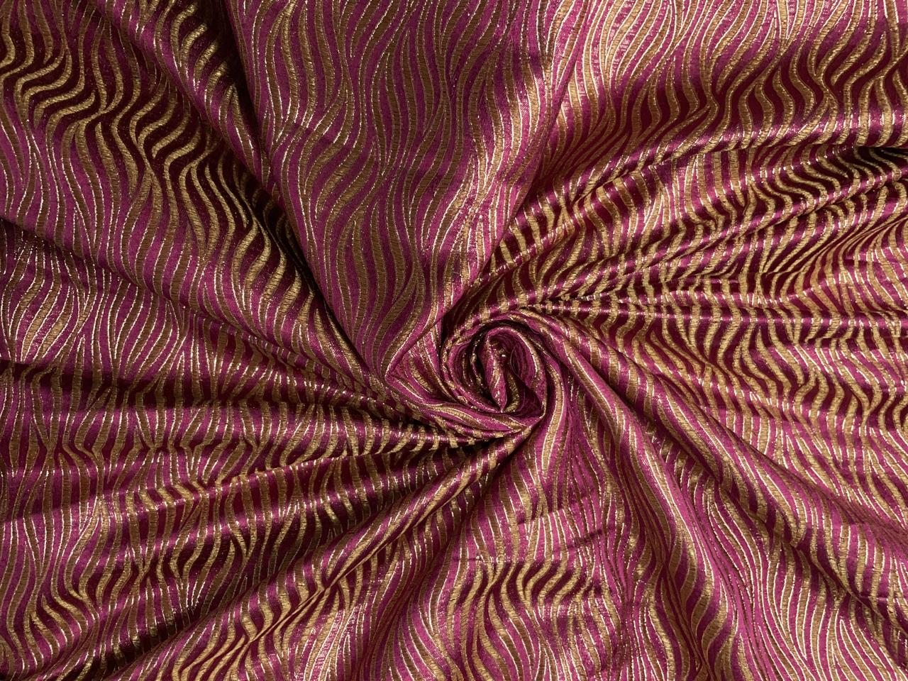 Onion Pink Abstract Lame Fabric Fabric KTEX