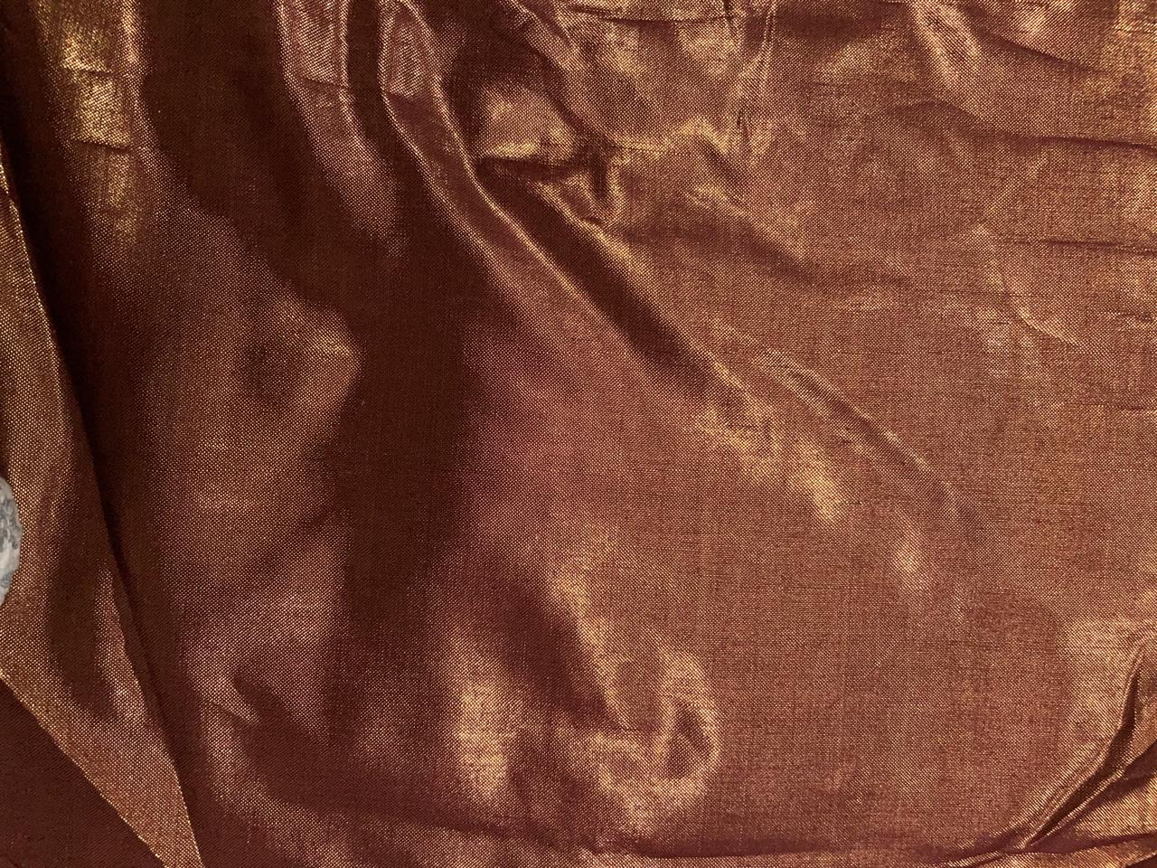 Copper Red Plain Lame Fabric Kapdashop