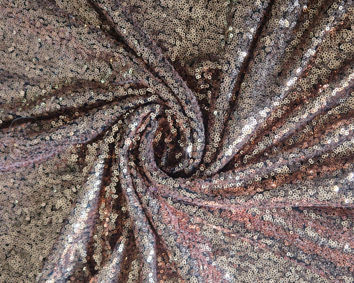 Gold Lycra Sequence Fabric KTEX