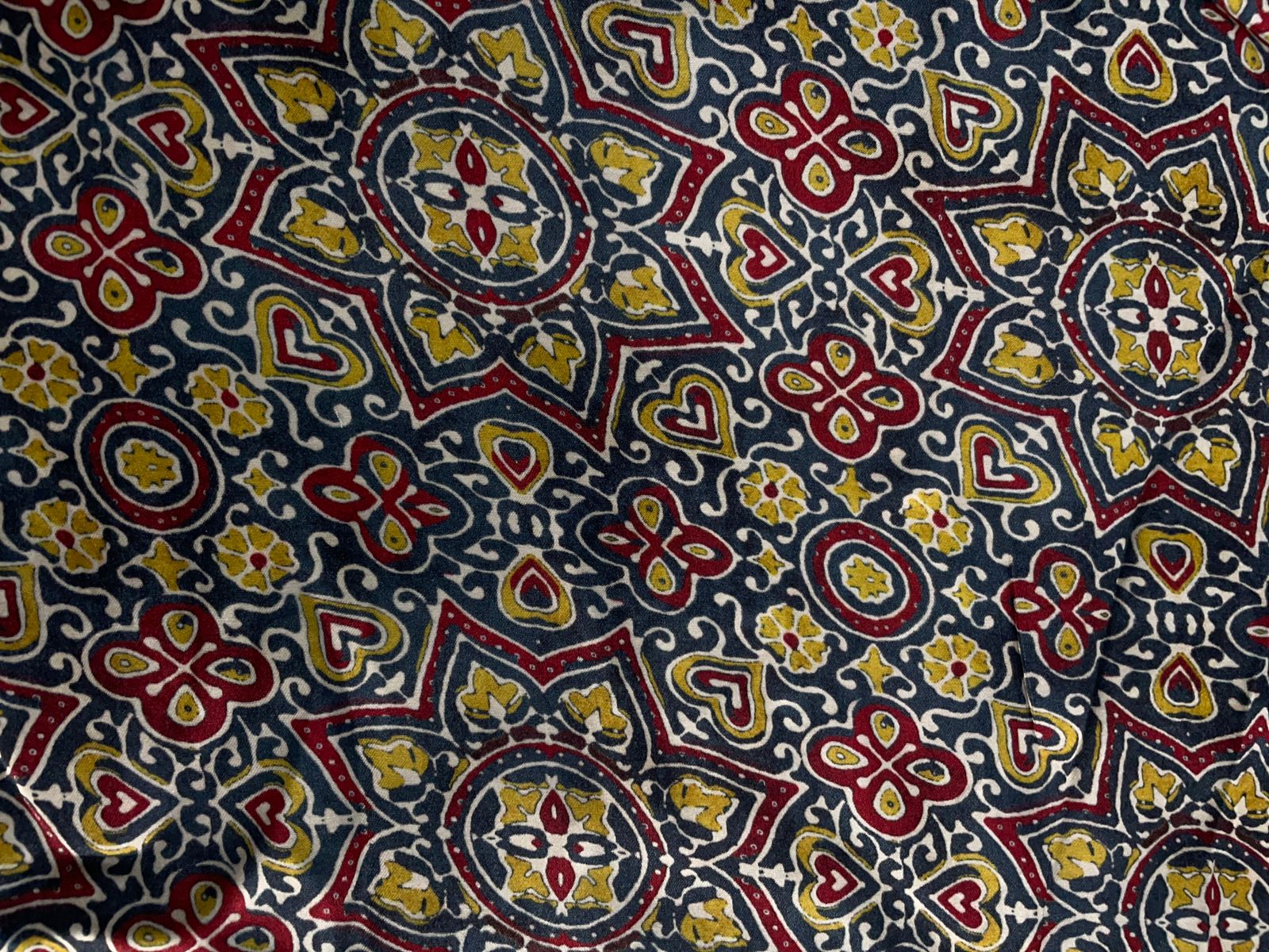 Grey Geometric Modal Satin Fabric Kapdashop