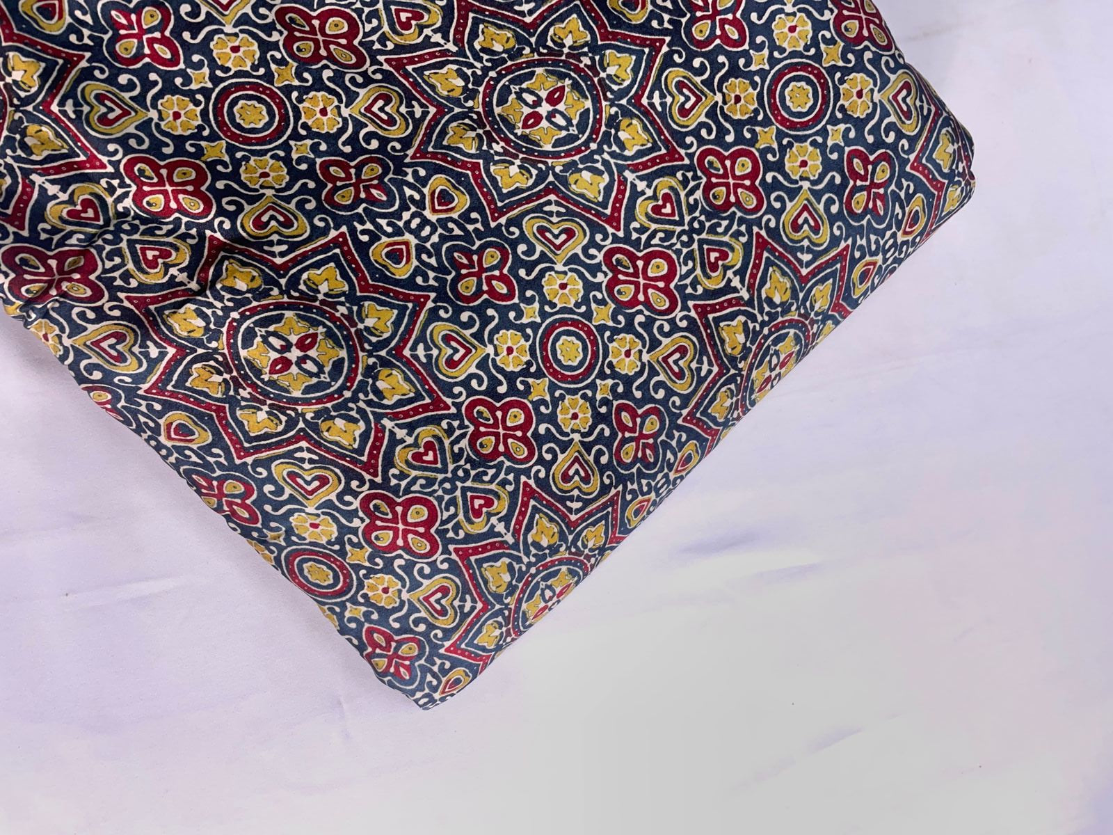 Grey Geometric Modal Satin Fabric KTEX