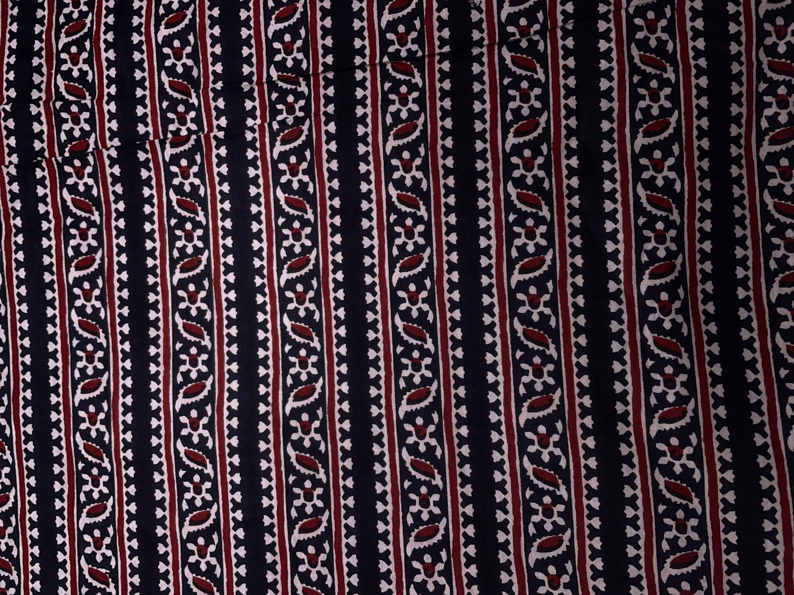 Black Stripes Cotton Cambric Fabric Kapdashop