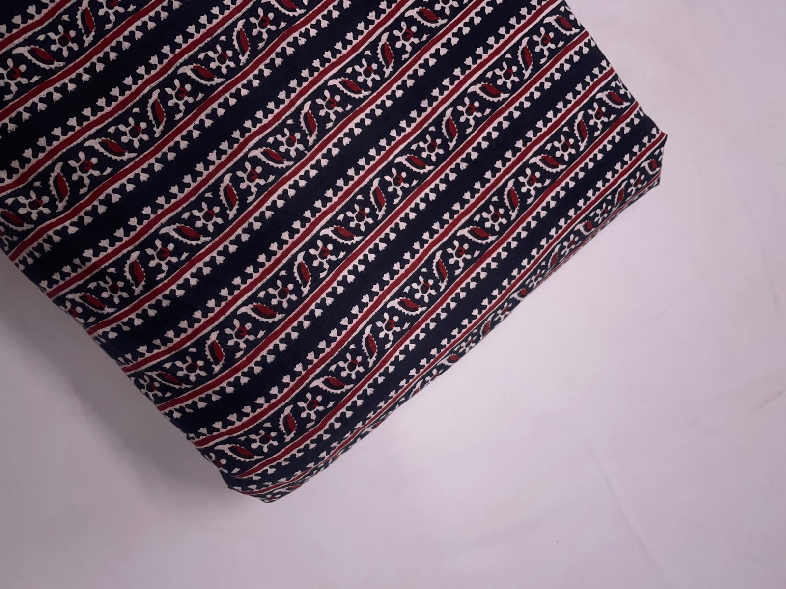 Black Stripes Cotton Cambric Fabric Kapdashop