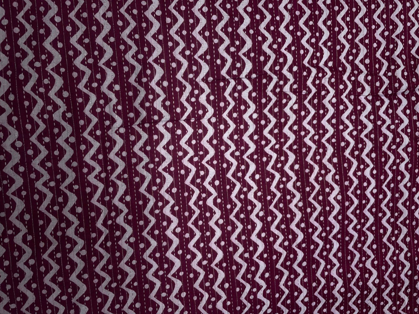 Purple Chevron Cotton Cambric Kantha Fabric KTEX