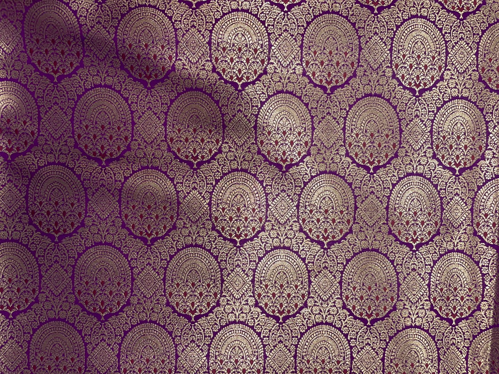Purple Geometric Brocade 44 Kapdashop